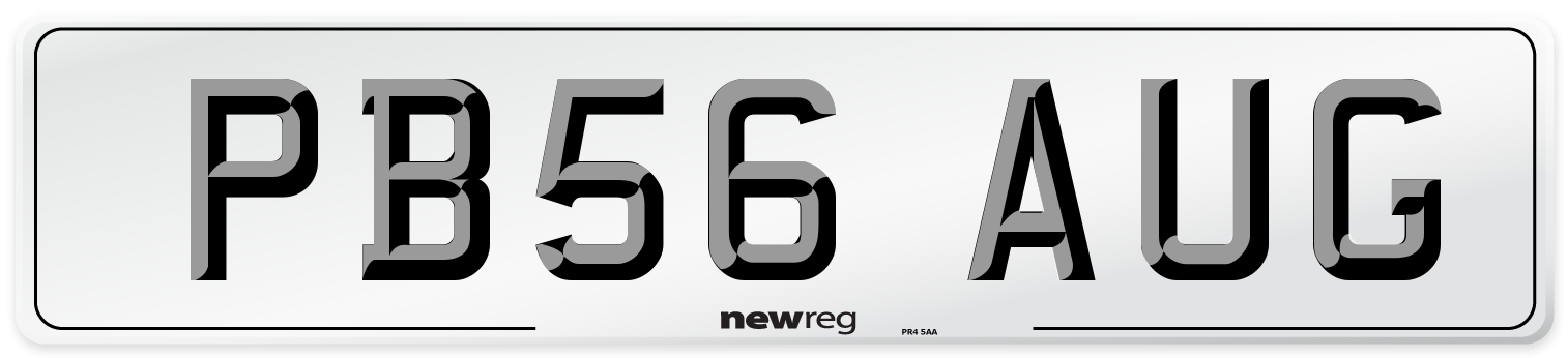 PB56 AUG Number Plate from New Reg